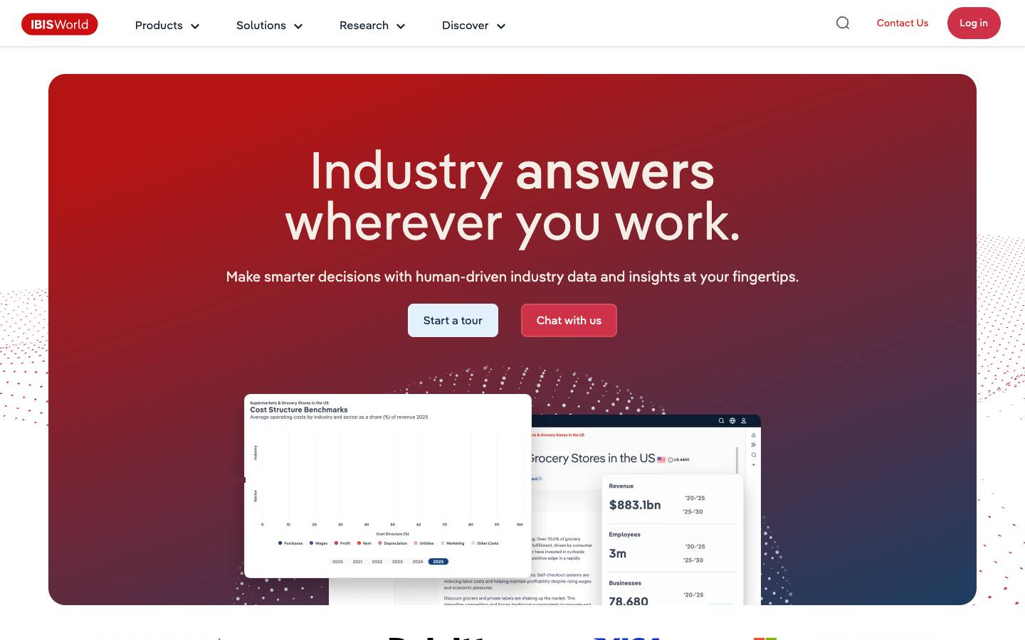 IBISWorld's homepage, as read on Oct 2, 2026