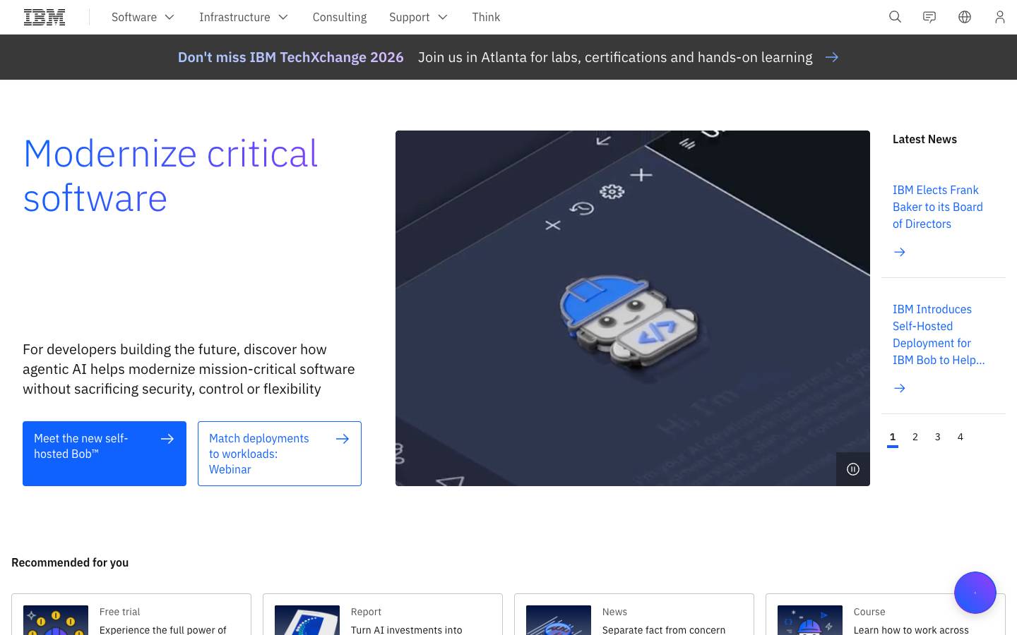 IBM's homepage, as read on Oct 6, 2026