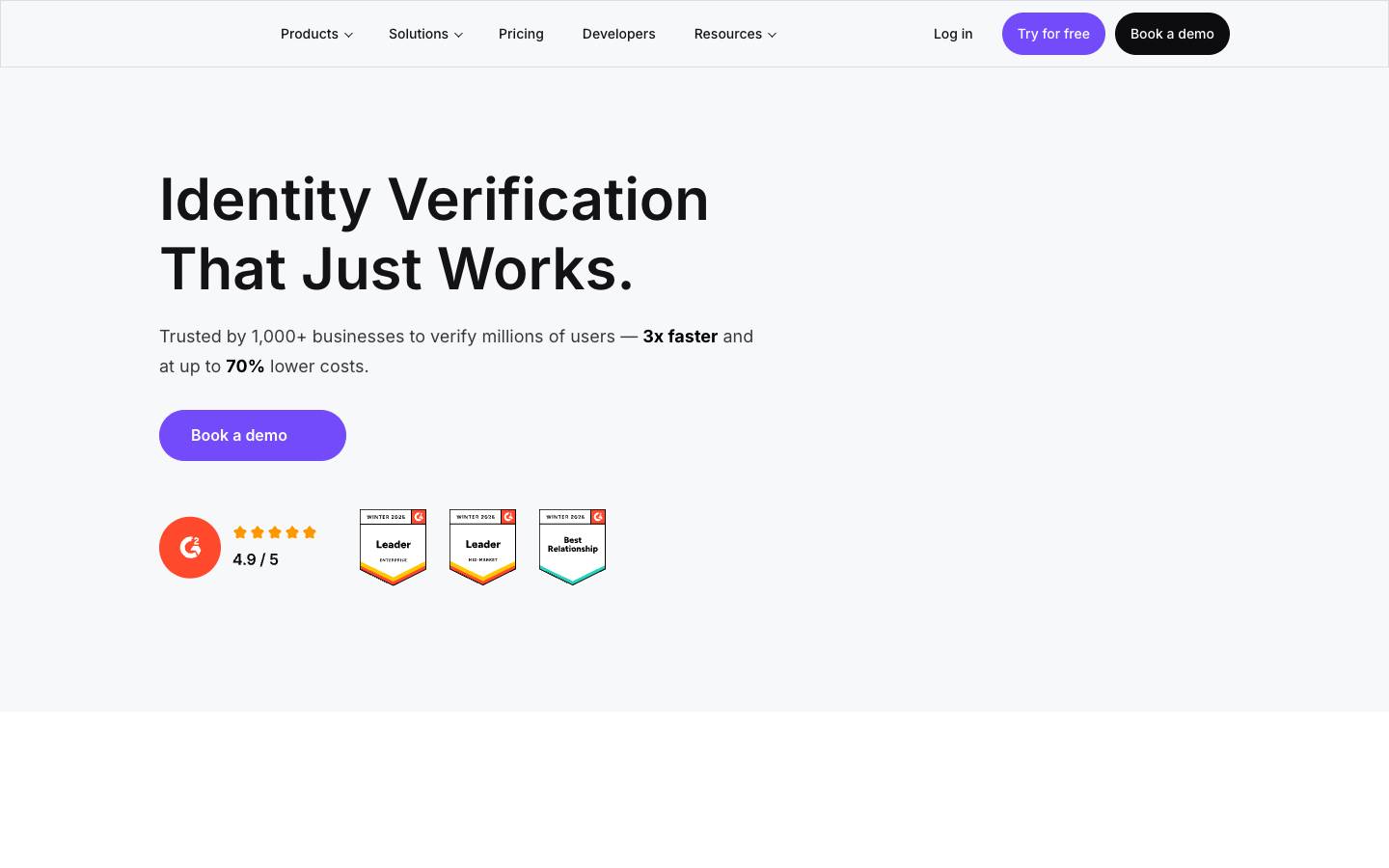 iDenfy's homepage, as read on Oct 2, 2026