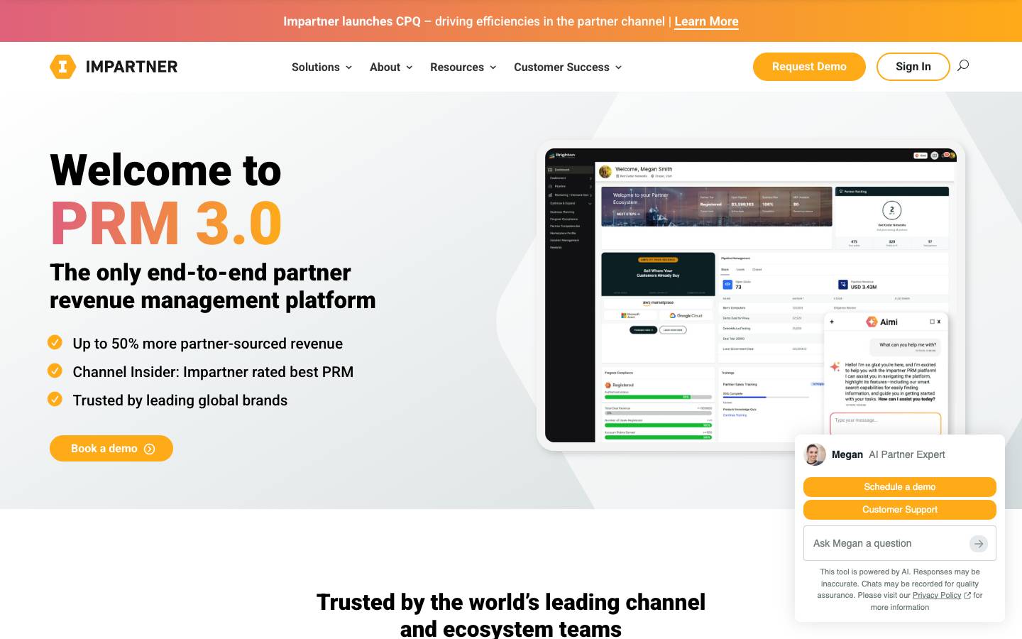 Impartner's homepage, as read on Oct 2, 2026