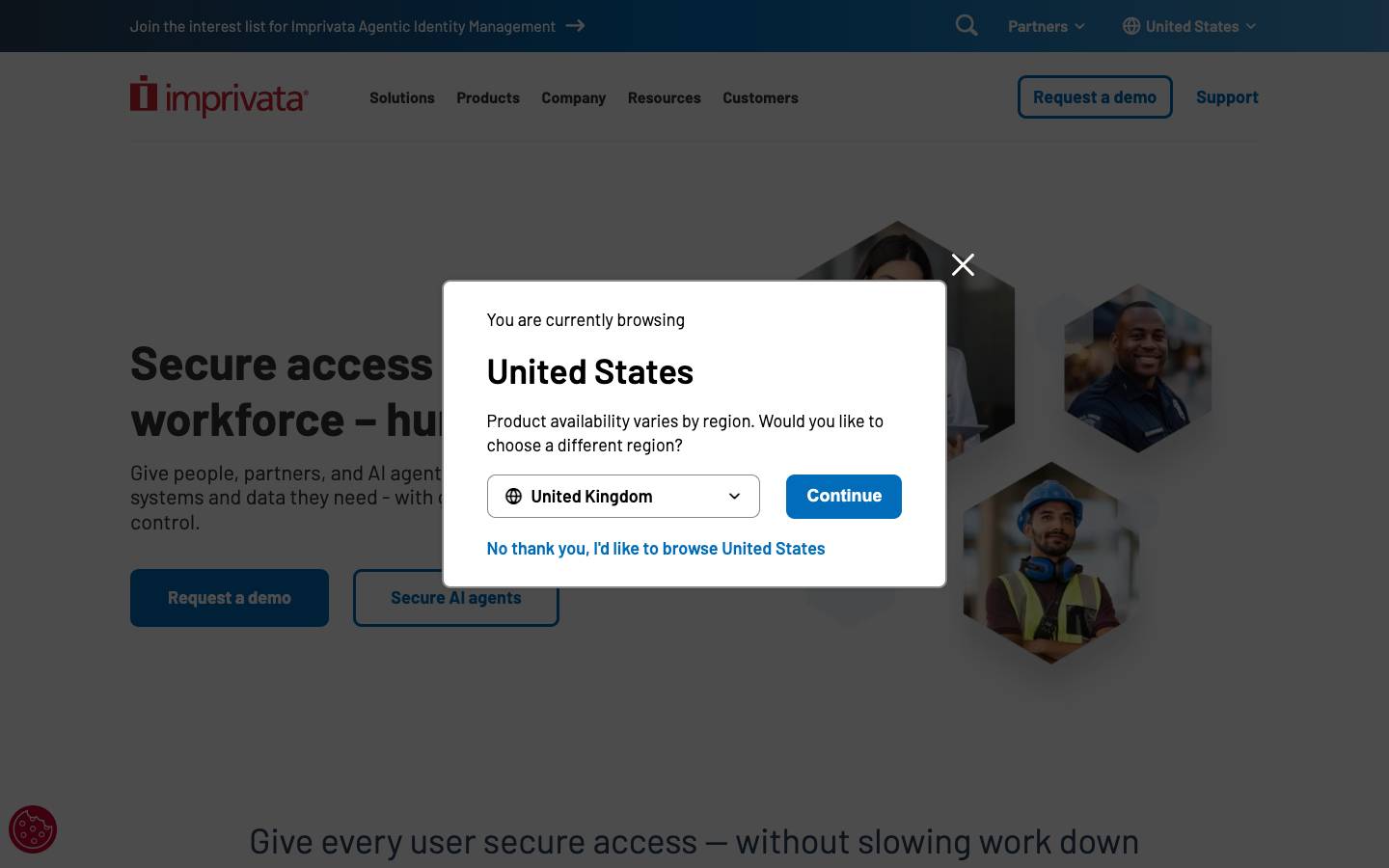 Imprivata's homepage, as read on Oct 2, 2026