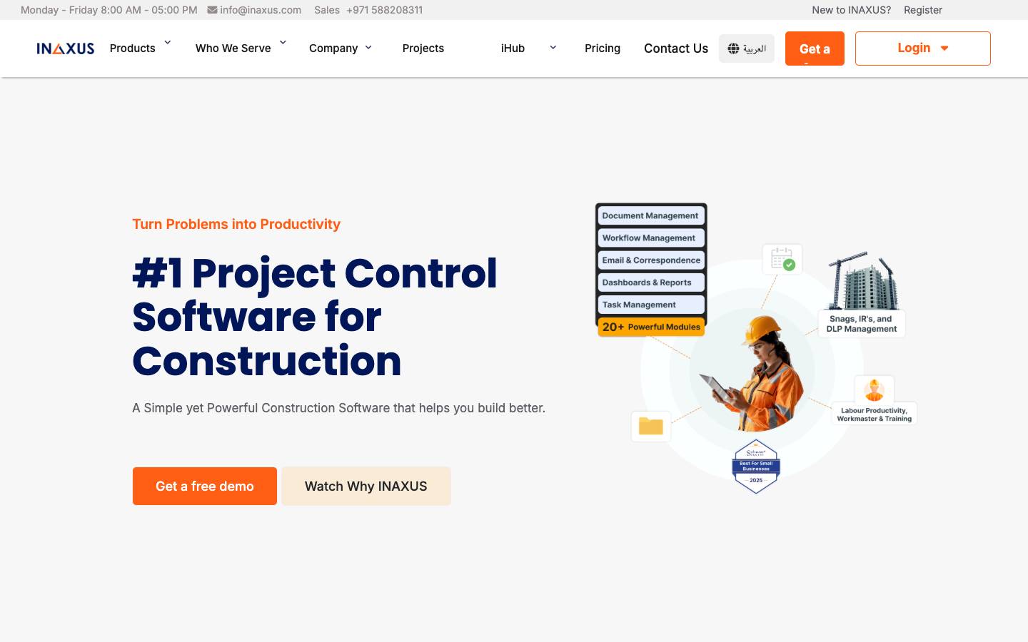 INAXUS's homepage, as read on Oct 3, 2026