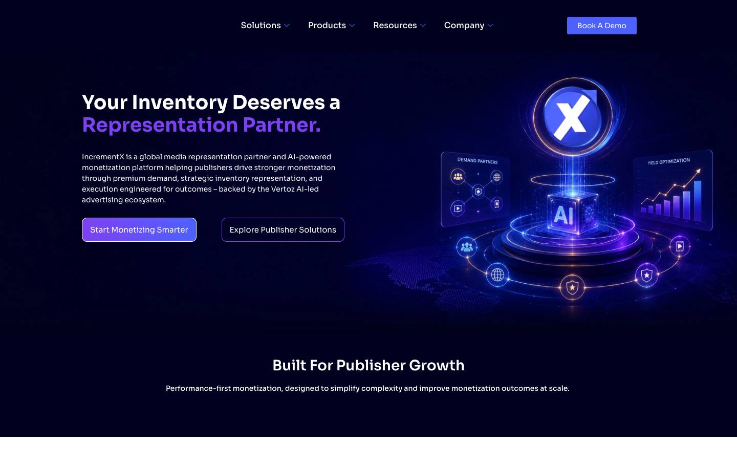 IncrementX's homepage, as read on Oct 2, 2026