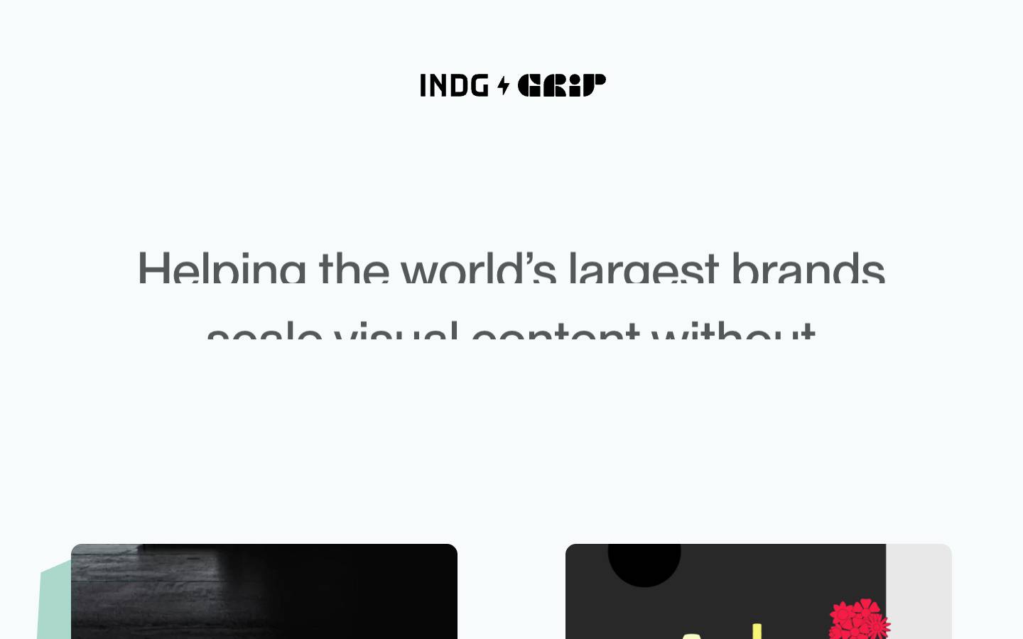 INDG's homepage, as read on Oct 6, 2026