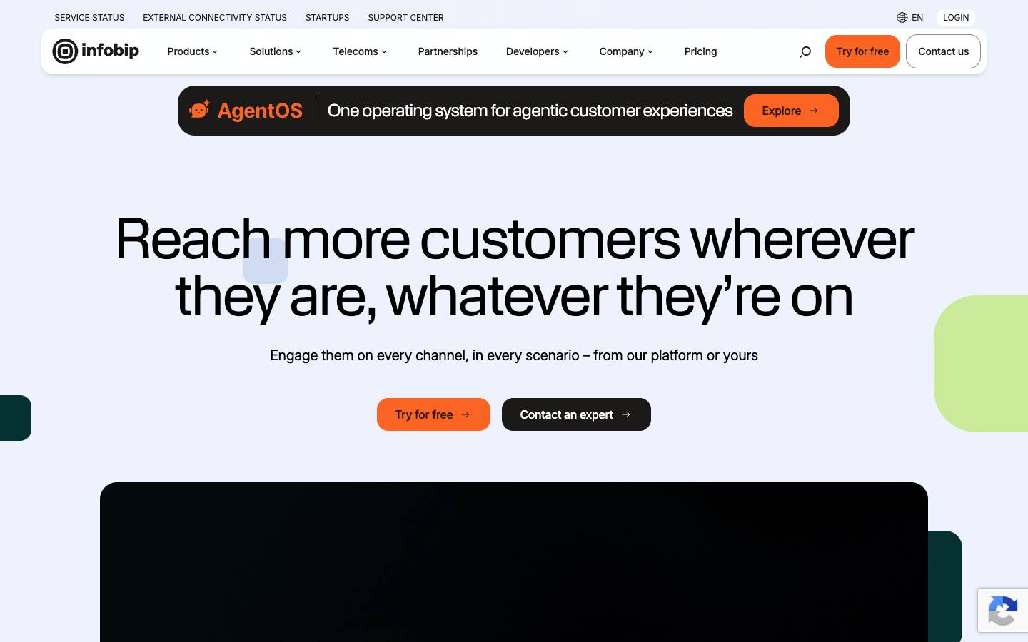 Infobip's homepage, as read on Oct 2, 2026