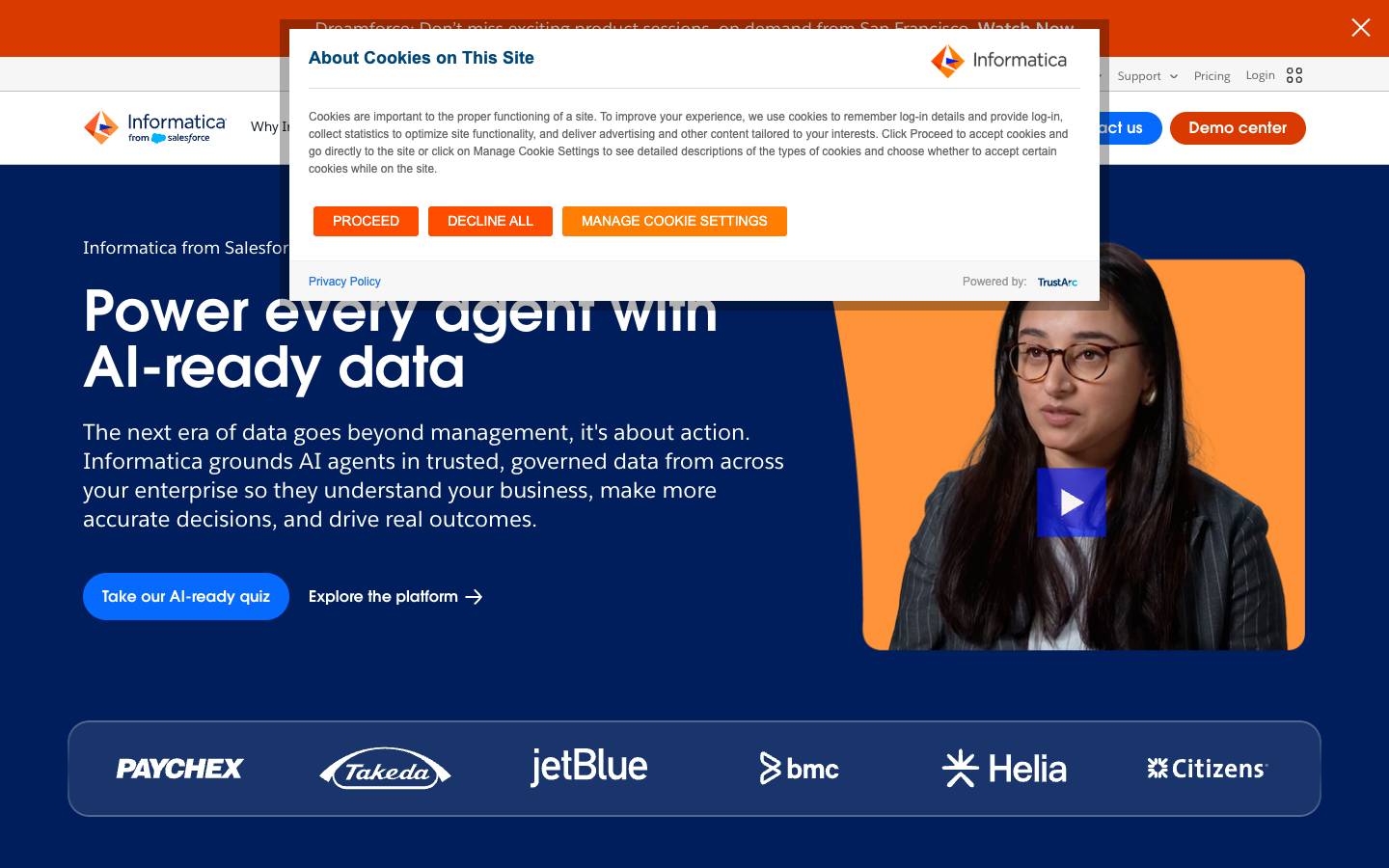 Informatica's homepage, as read on Oct 2, 2026