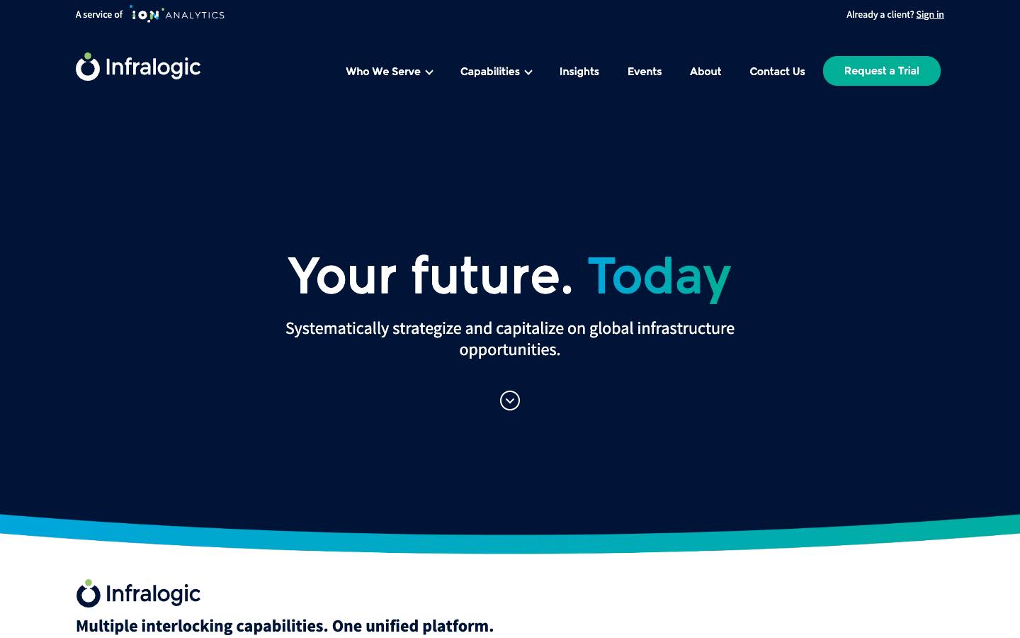 Infralogic's homepage, as read on Oct 2, 2026