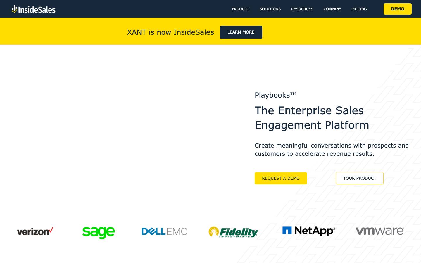 InsideSales's homepage, as read on Oct 2, 2026