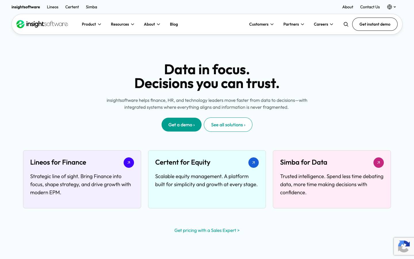 Insightsoftware's homepage, as read on Oct 2, 2026