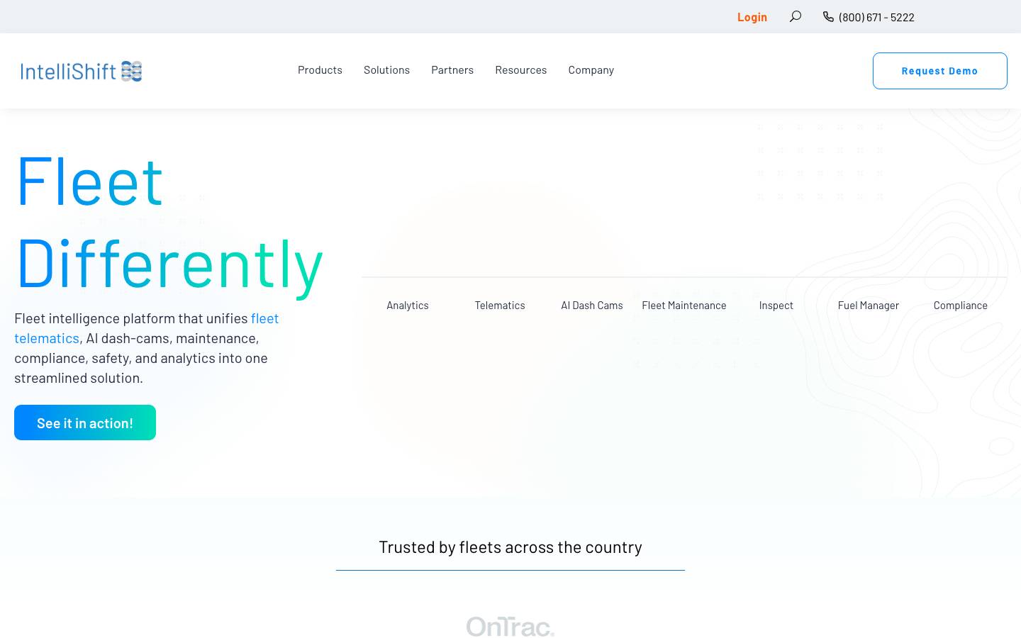 IntelliShift's homepage, as read on Oct 2, 2026