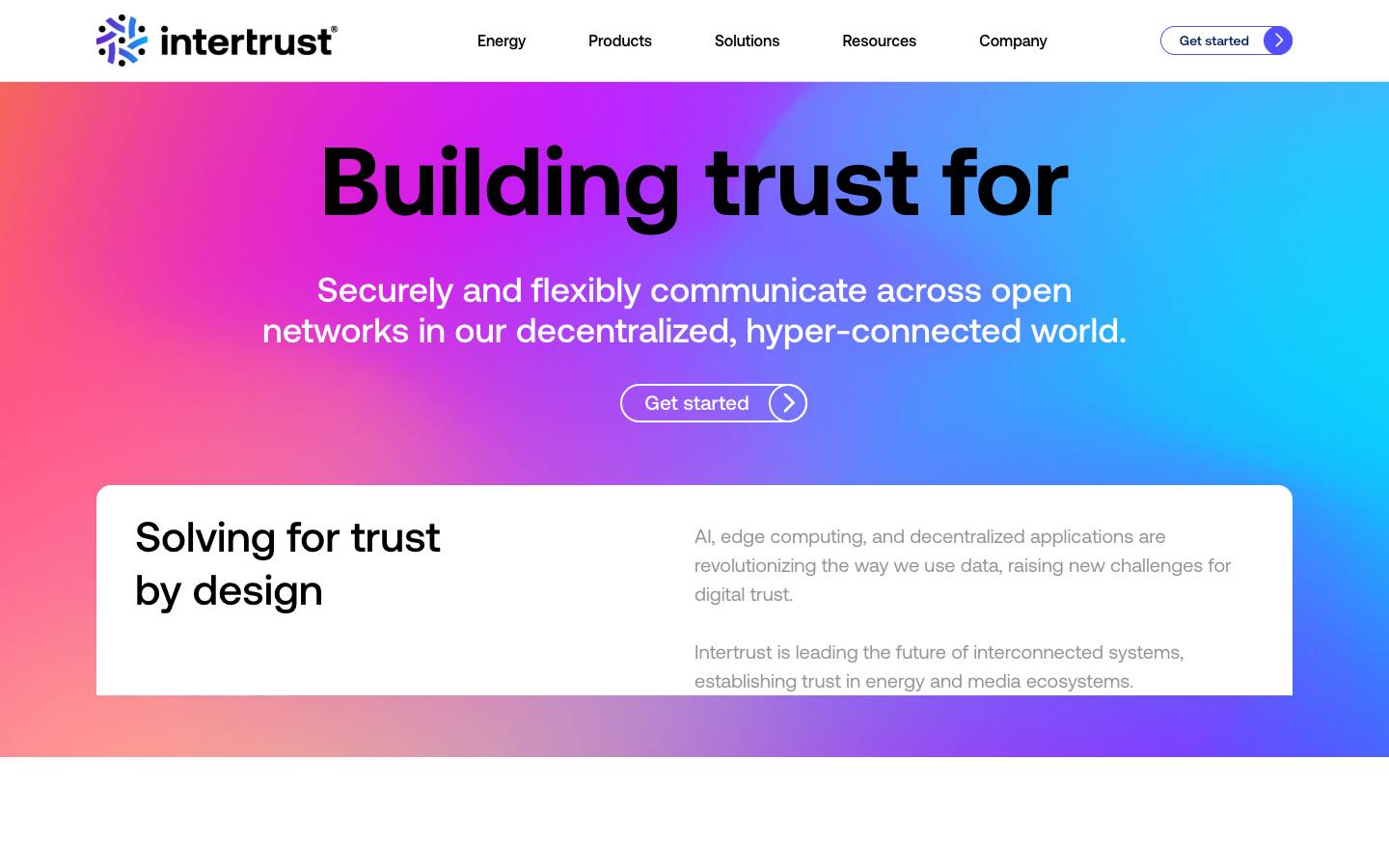 Intertrust's homepage, as read on Oct 2, 2026