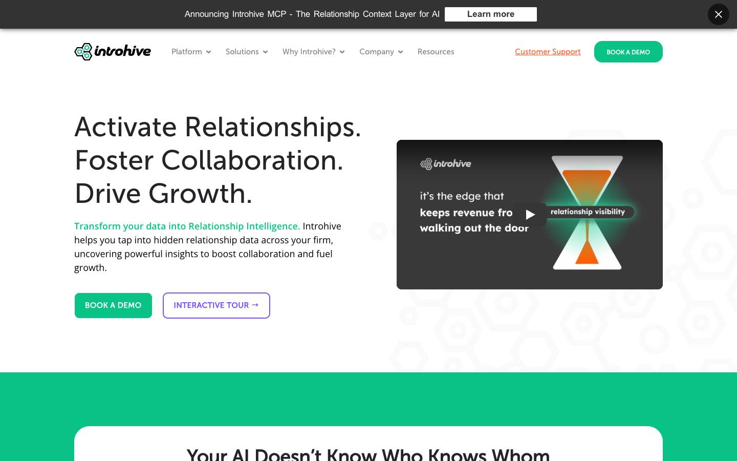 Introhive's homepage, as read on Oct 2, 2026