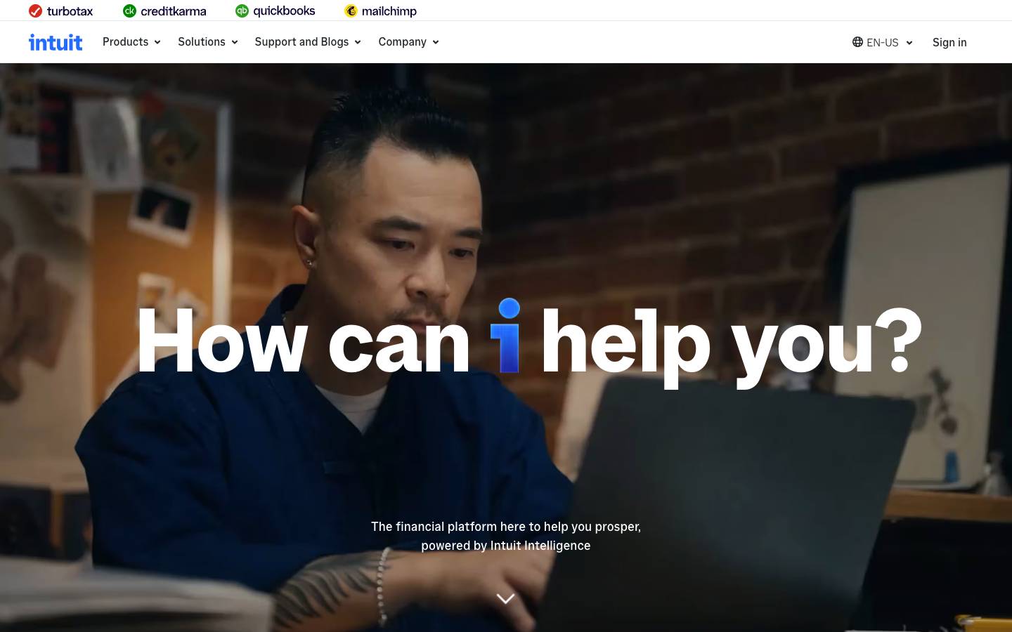Intuit's homepage, as read on Oct 6, 2026