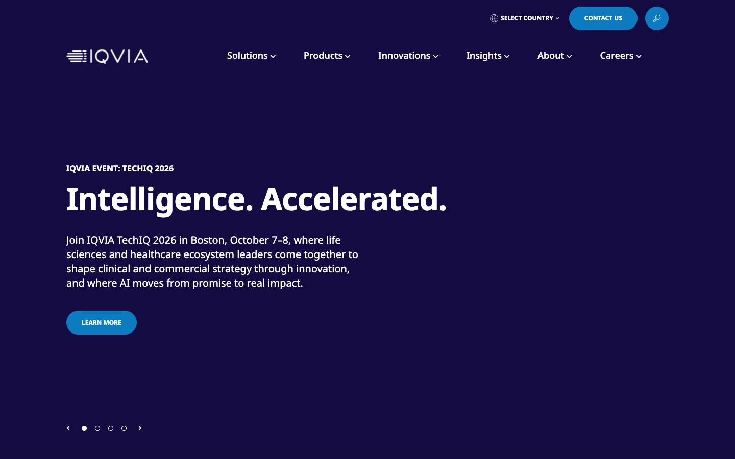 IQVIA's homepage, as read on Oct 2, 2026