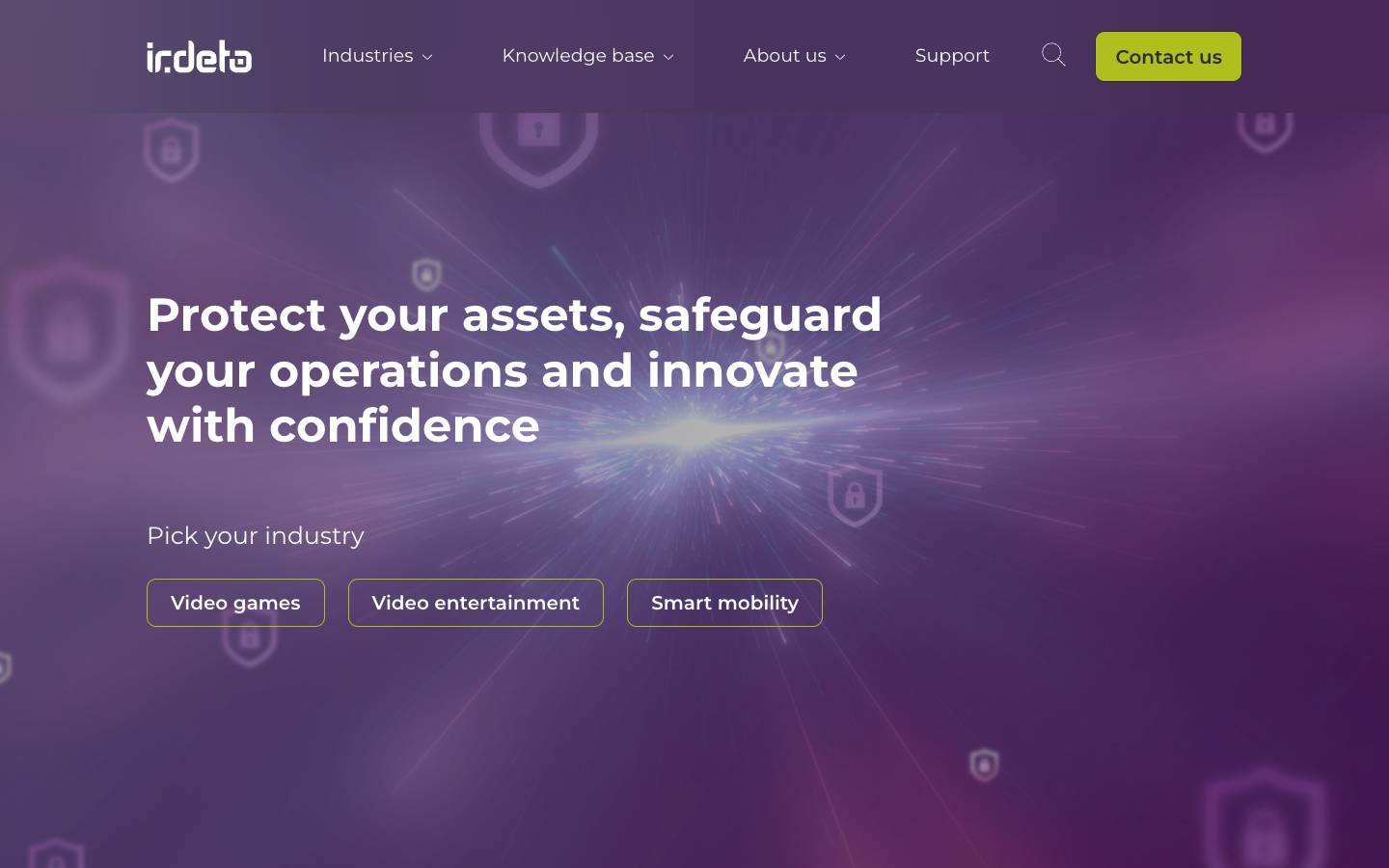 Irdeto's homepage, as read on Oct 2, 2026