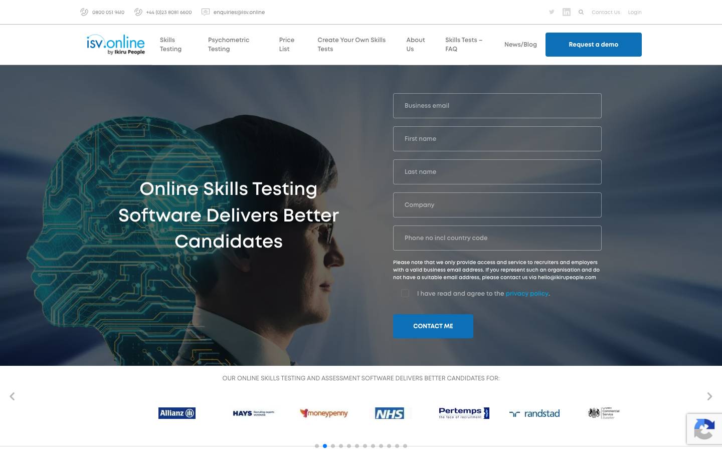 ISV.Online's homepage, as read on Oct 2, 2026
