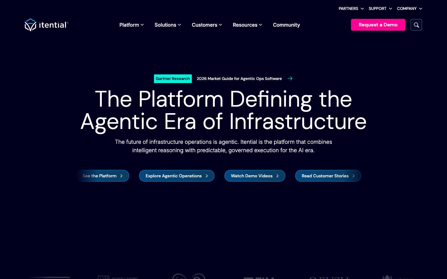 Itential's homepage, as read on Oct 2, 2026