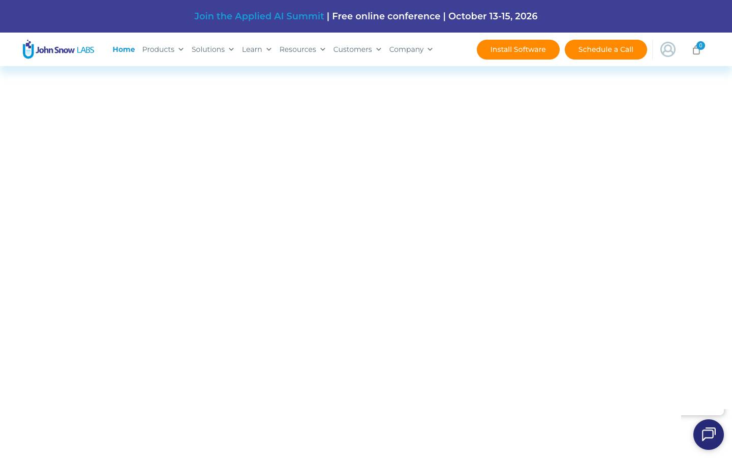 John Snow Labs's homepage, as read on Oct 6, 2026