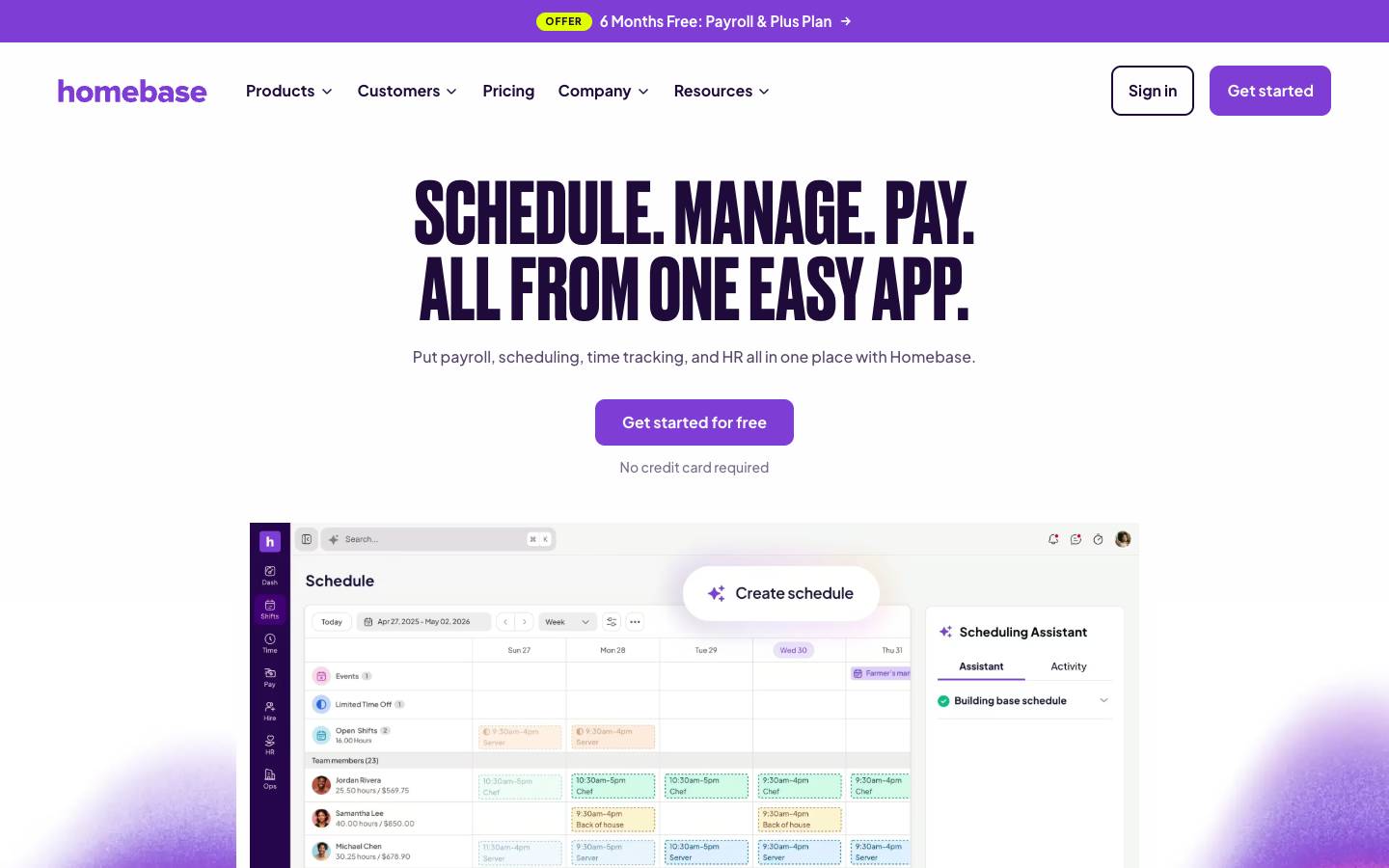 Homebase's homepage, as read on Oct 2, 2026