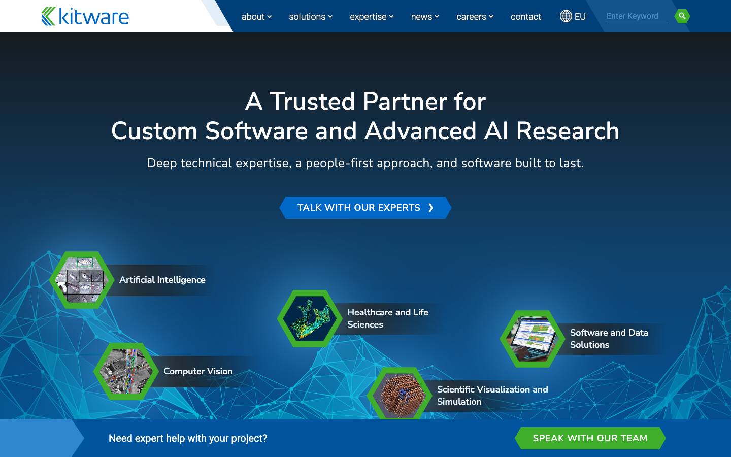 Kitware's homepage, as read on Oct 2, 2026