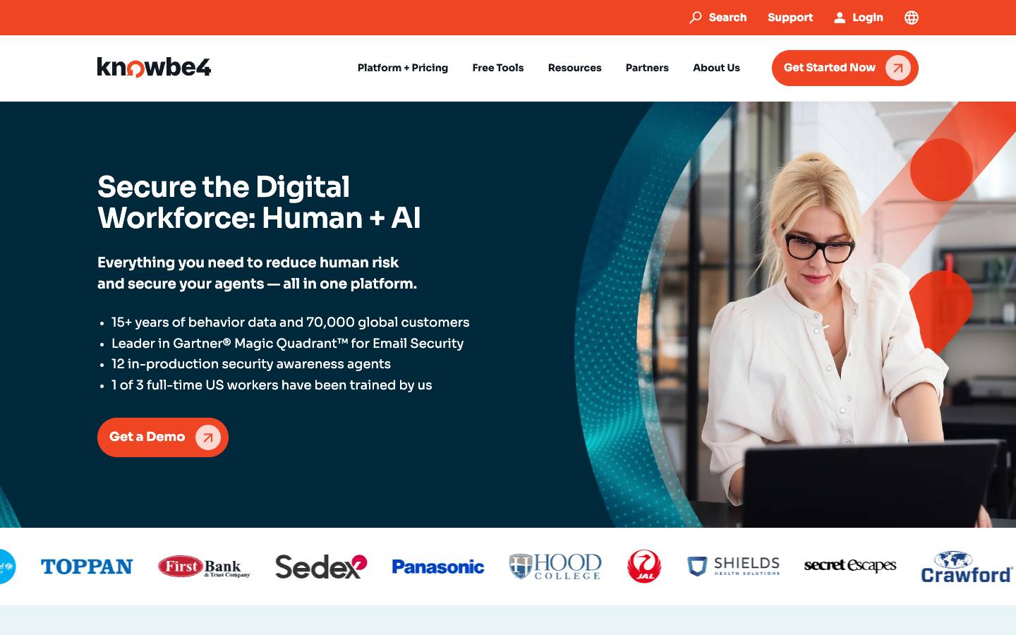 KnowBe4's homepage, as read on Oct 2, 2026