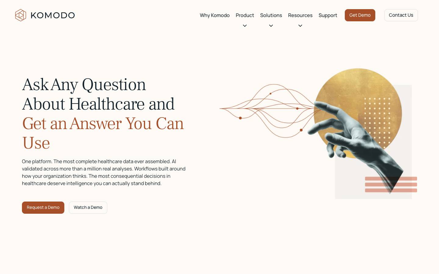 Komodo Health's homepage, as read on Oct 2, 2026