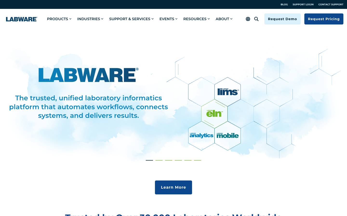 LabWare's homepage, as read on Oct 2, 2026
