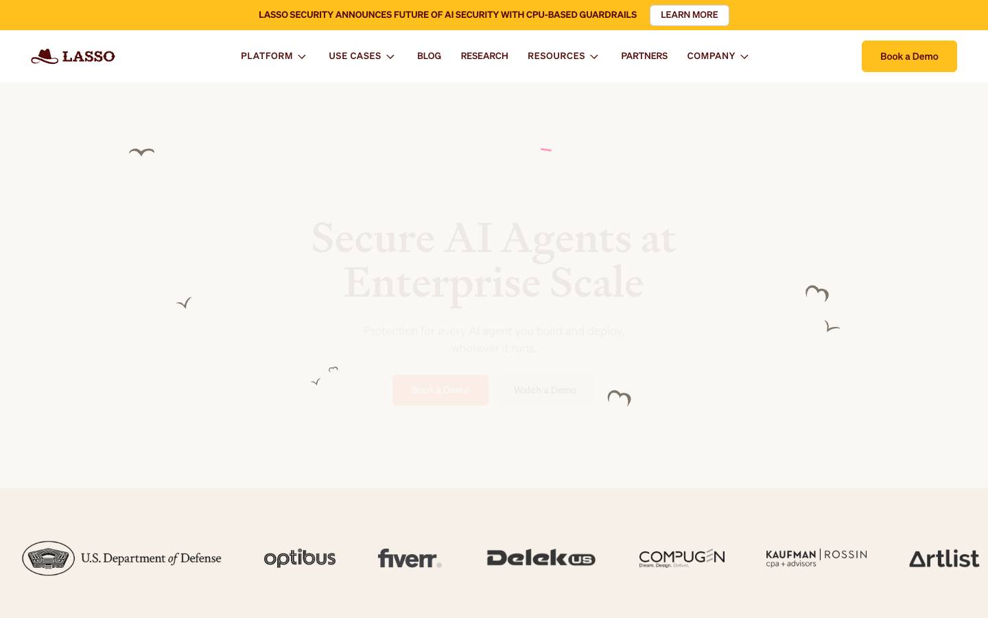 Lasso's homepage, as read on Oct 6, 2026