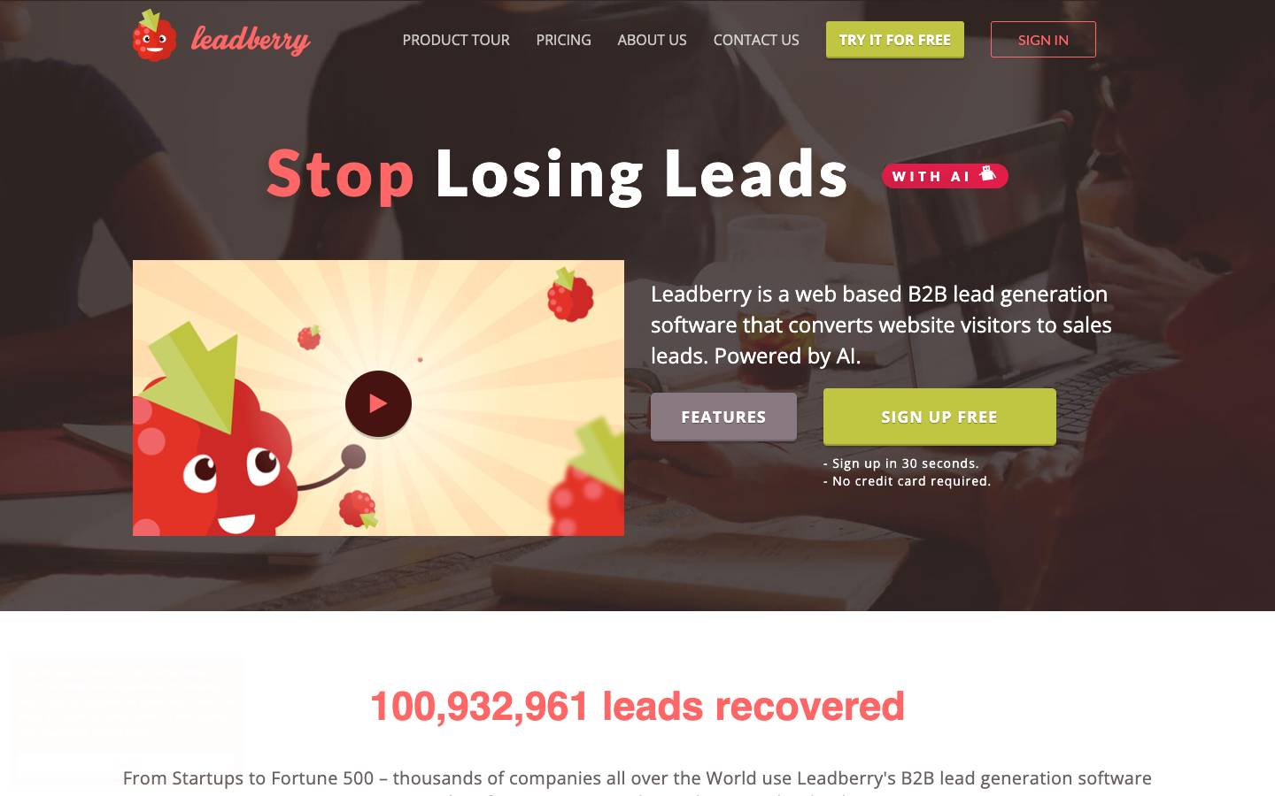 Leadberry's homepage, as read on Oct 2, 2026
