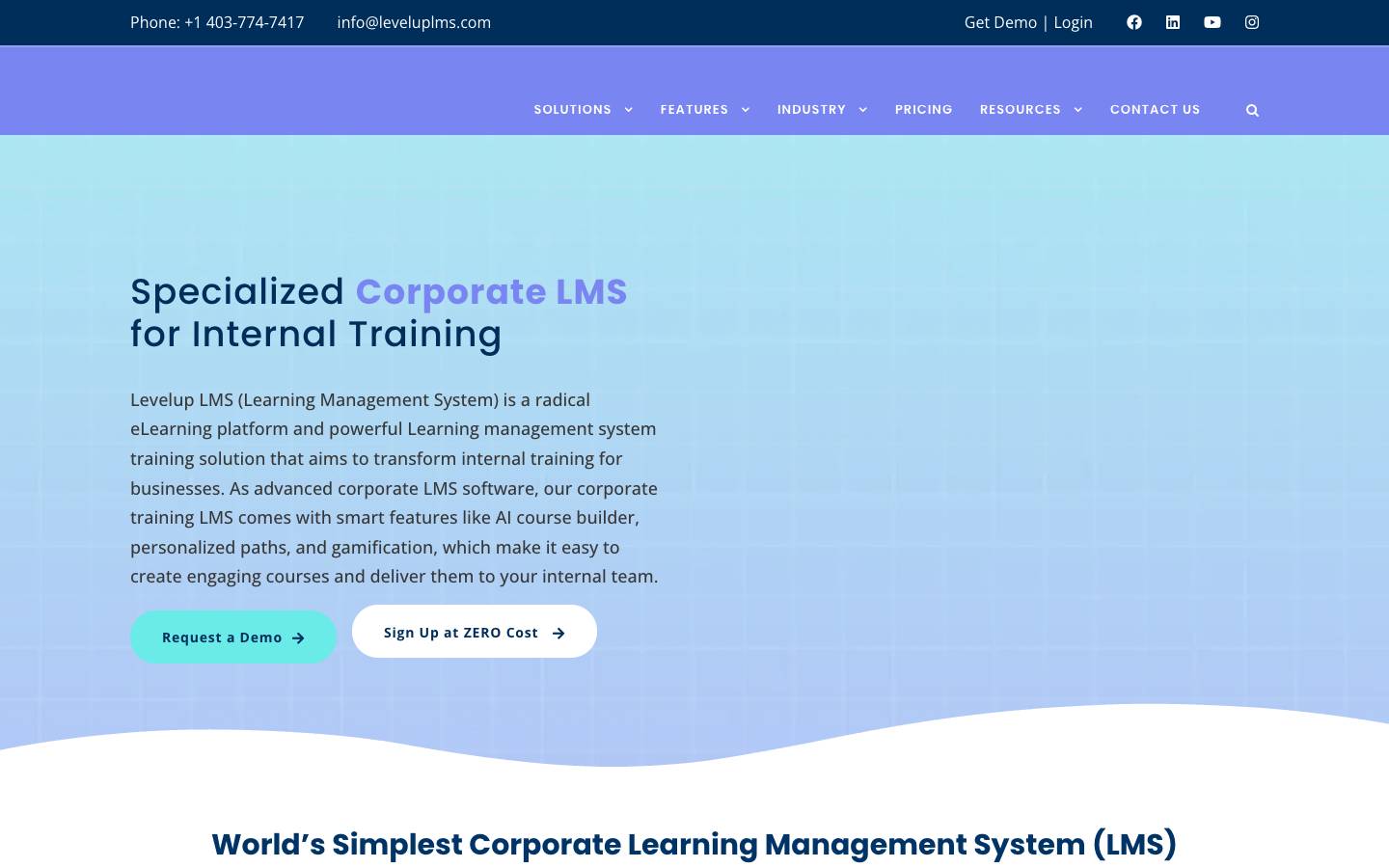 LevelUp's homepage, as read on Oct 2, 2026