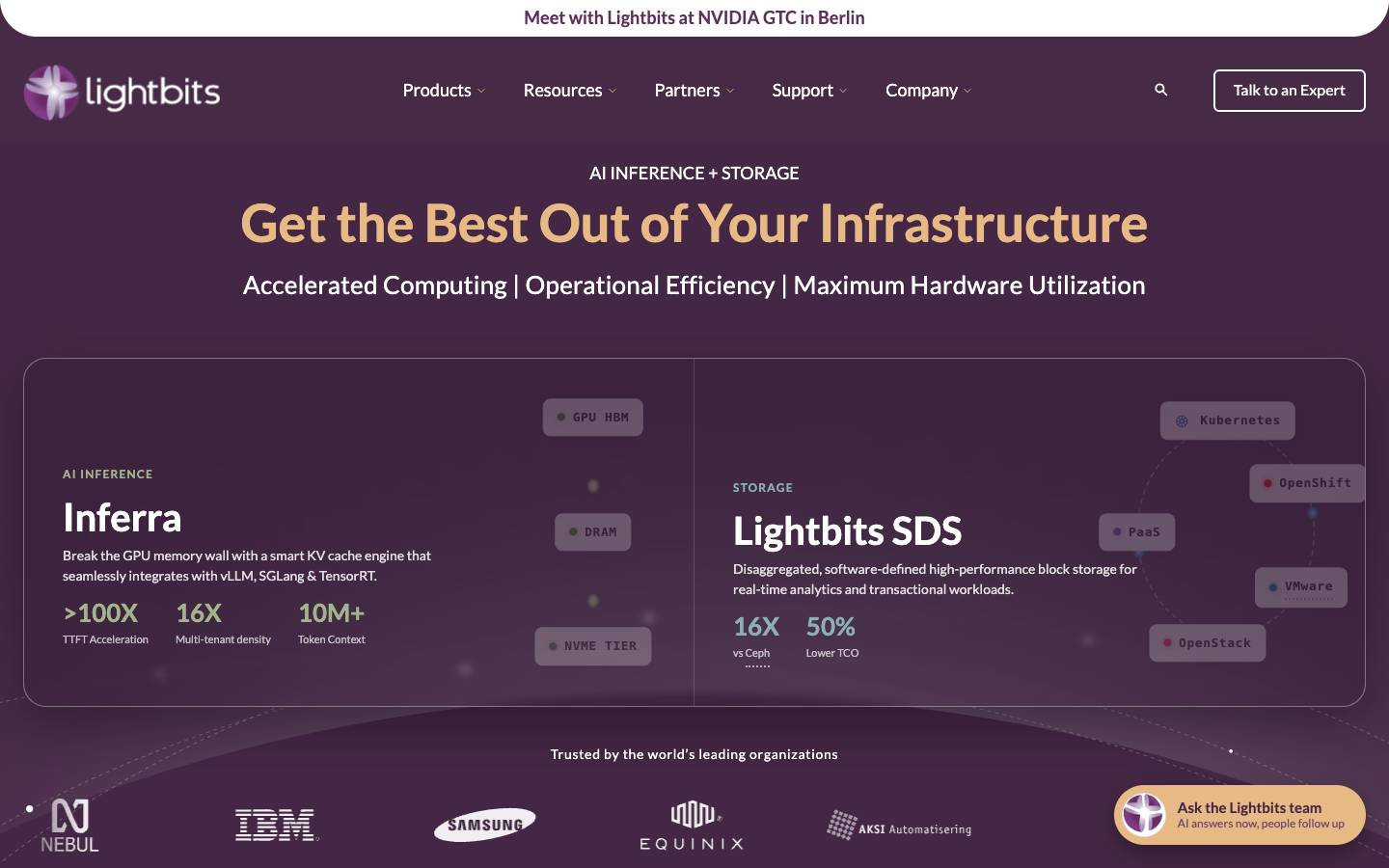 Lightbits's homepage, as read on Oct 2, 2026