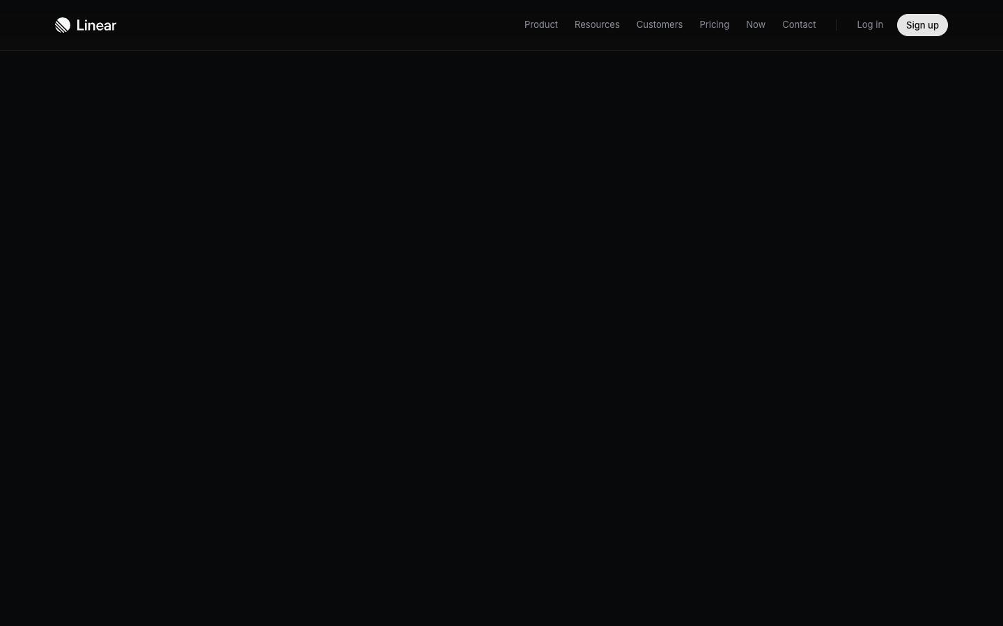Linear's homepage, as read on Oct 2, 2026