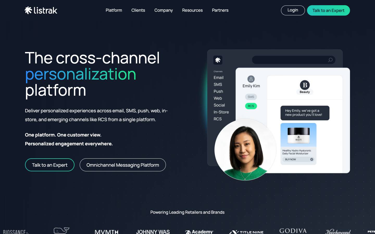 Listrak's homepage, as read on Oct 2, 2026