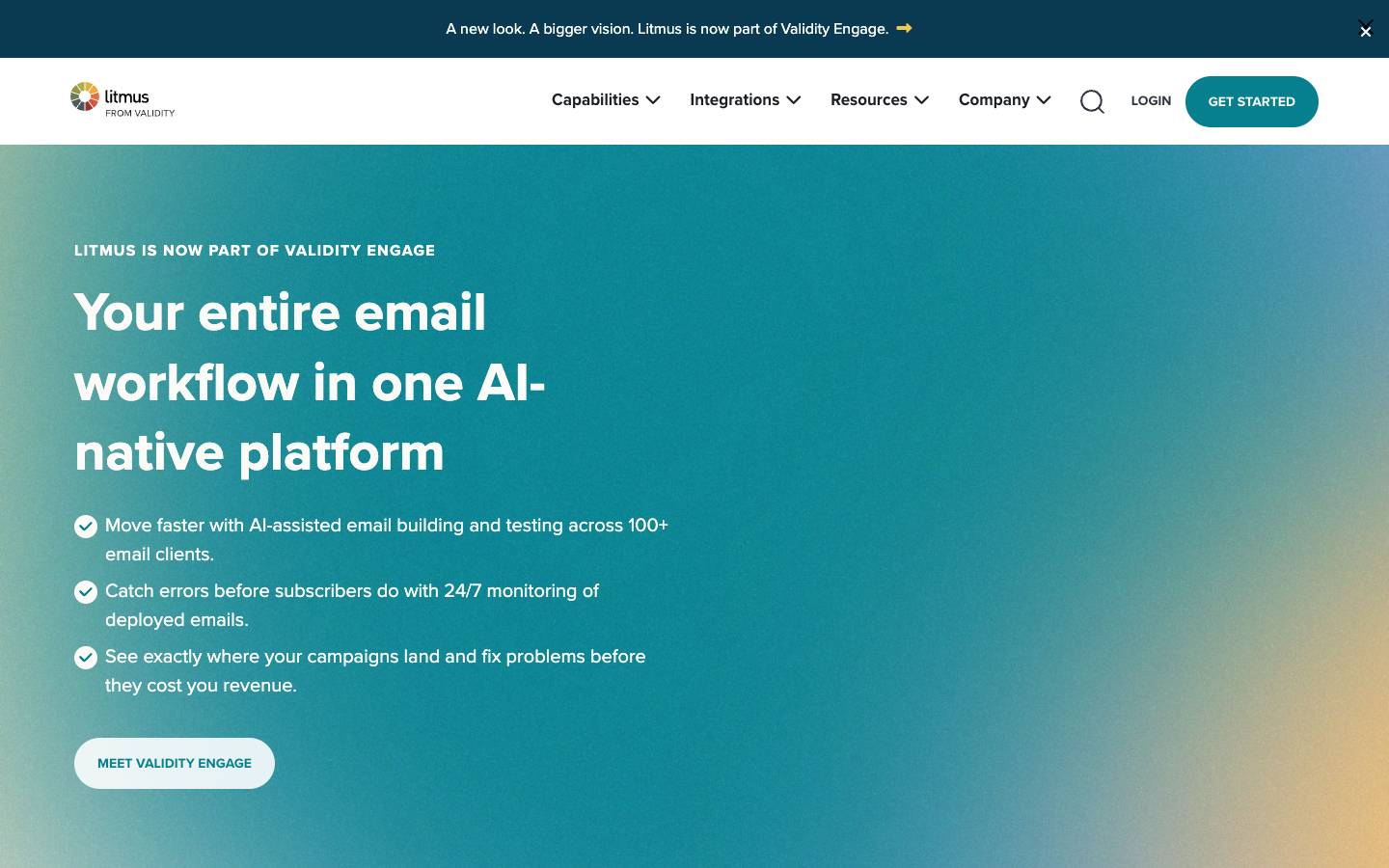 Litmus's homepage, as read on Oct 2, 2026