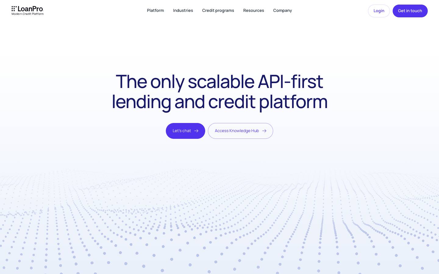 LoanPro's homepage, as read on Oct 2, 2026