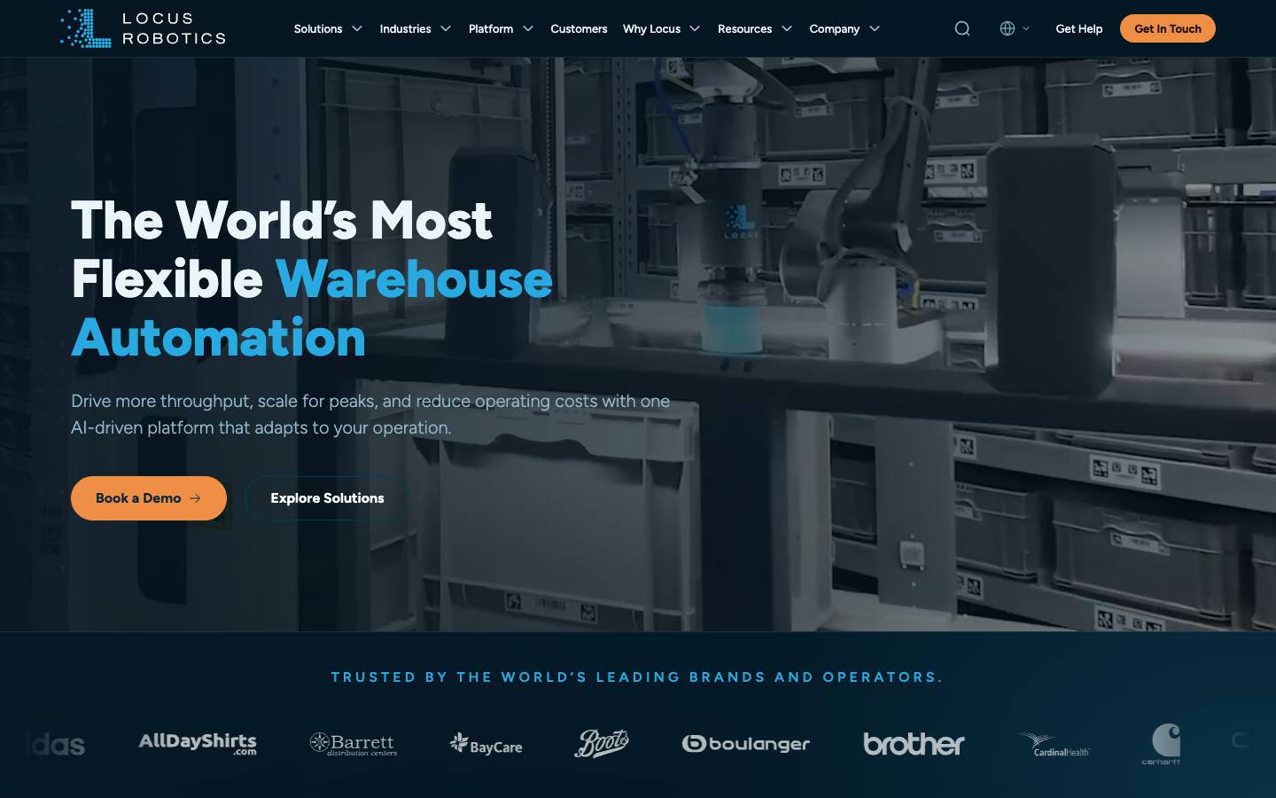 Locus Robotics's homepage, as read on Oct 2, 2026