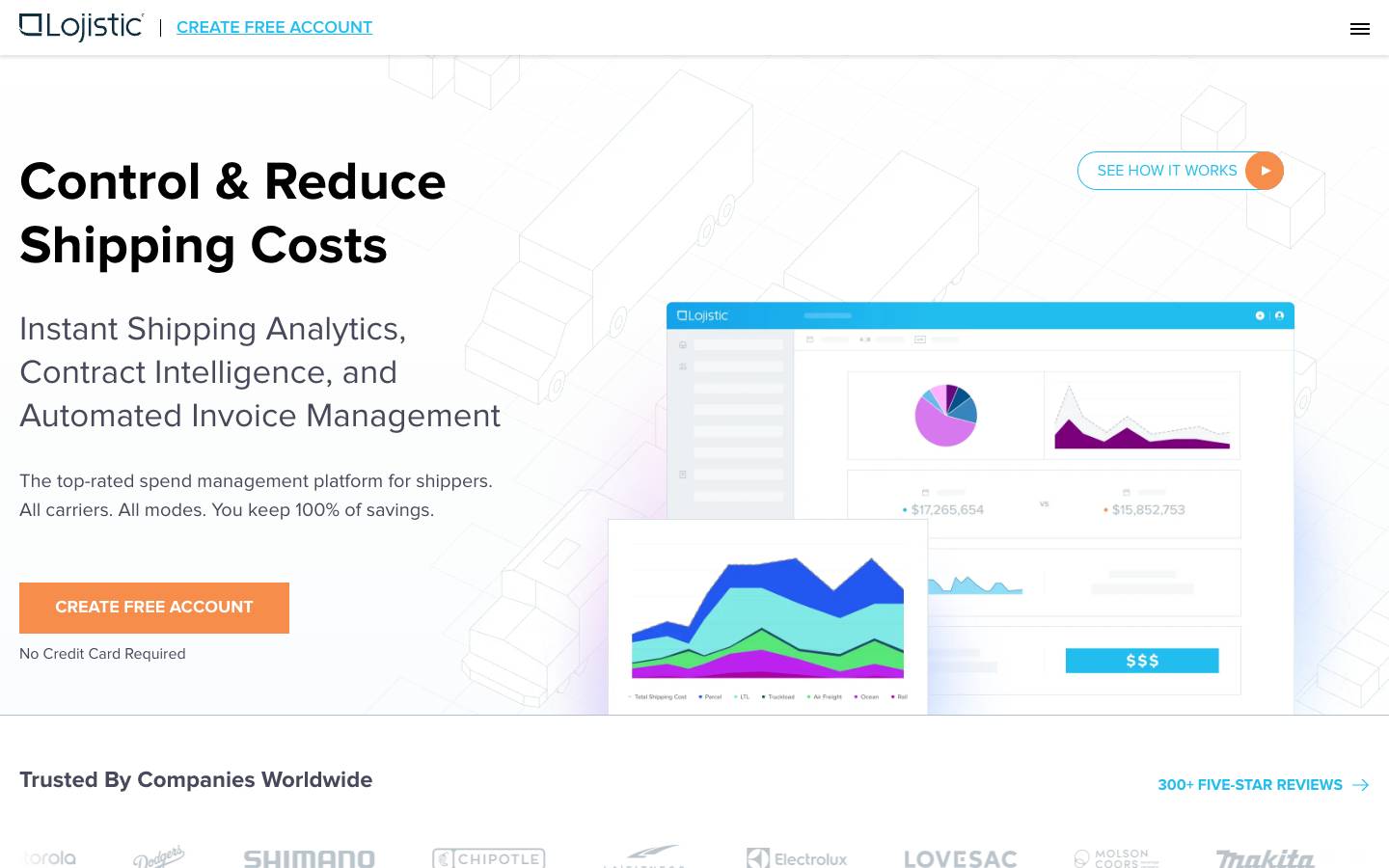Lojistic's homepage, as read on Oct 2, 2026