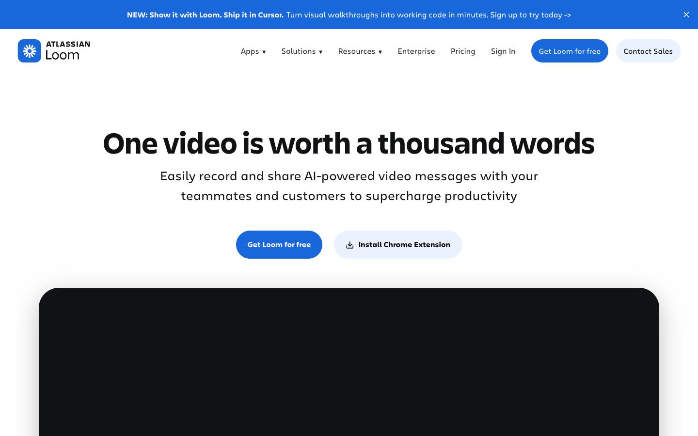 Loom's homepage, as read on Oct 2, 2026