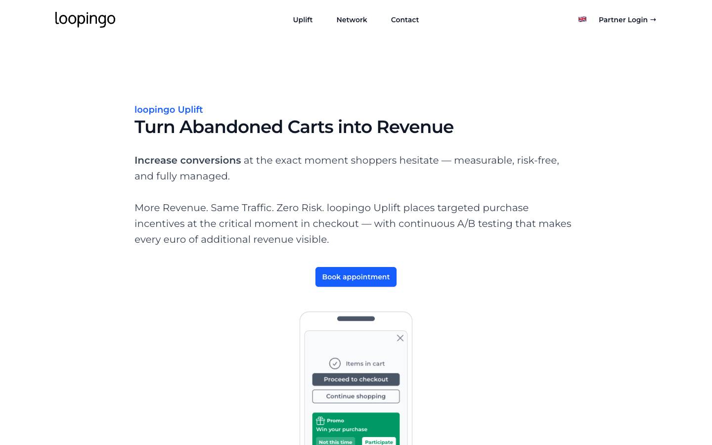 Loopingo's homepage, as read on Oct 2, 2026