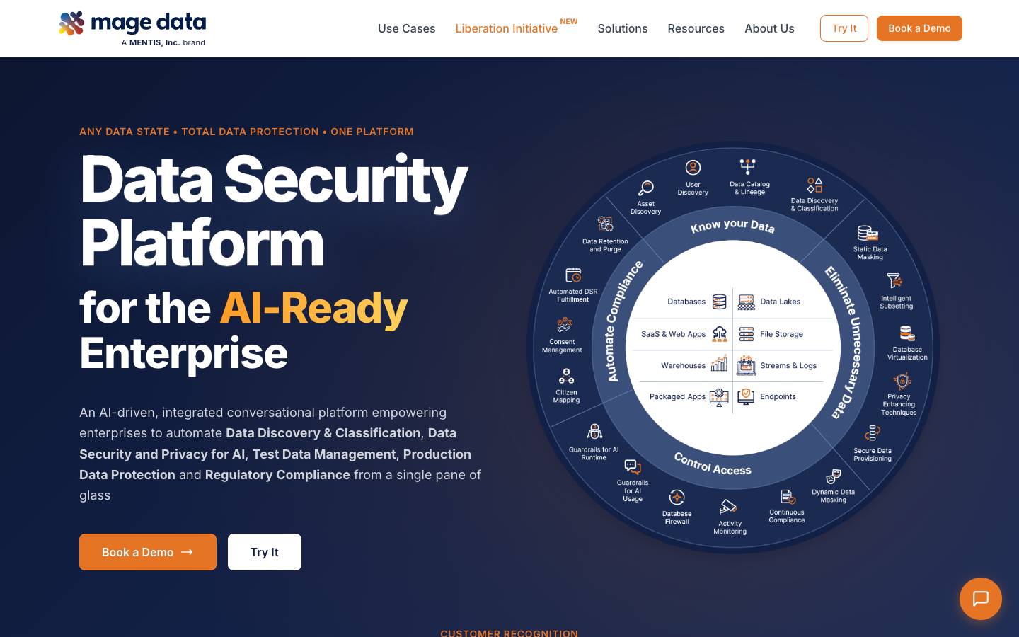 Mage Data's homepage, as read on Oct 2, 2026