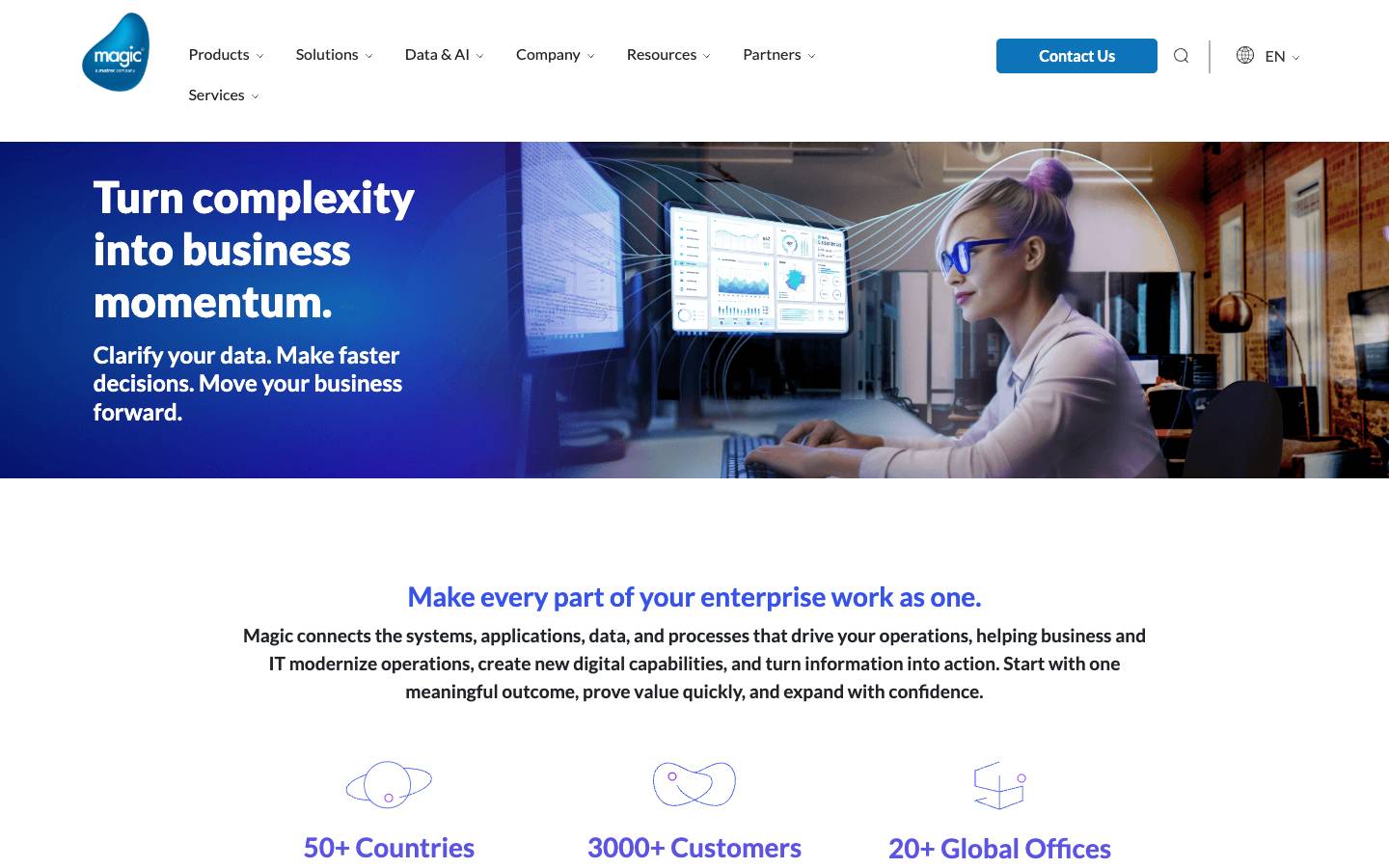 Magic Software Enterprises's homepage, as read on Oct 2, 2026