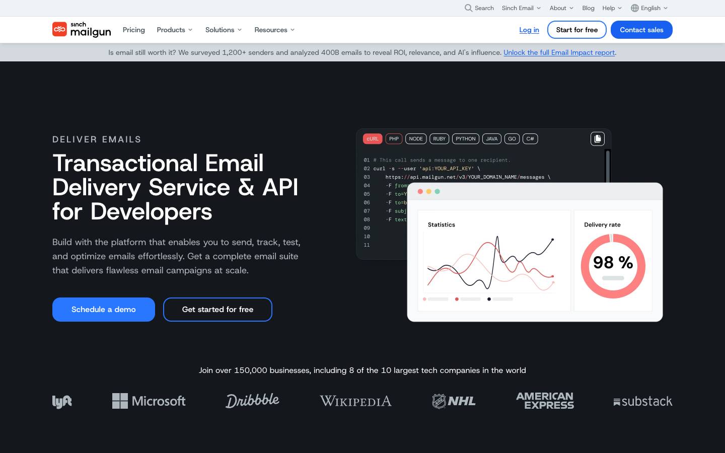 Mailgun's homepage, as read on Oct 2, 2026
