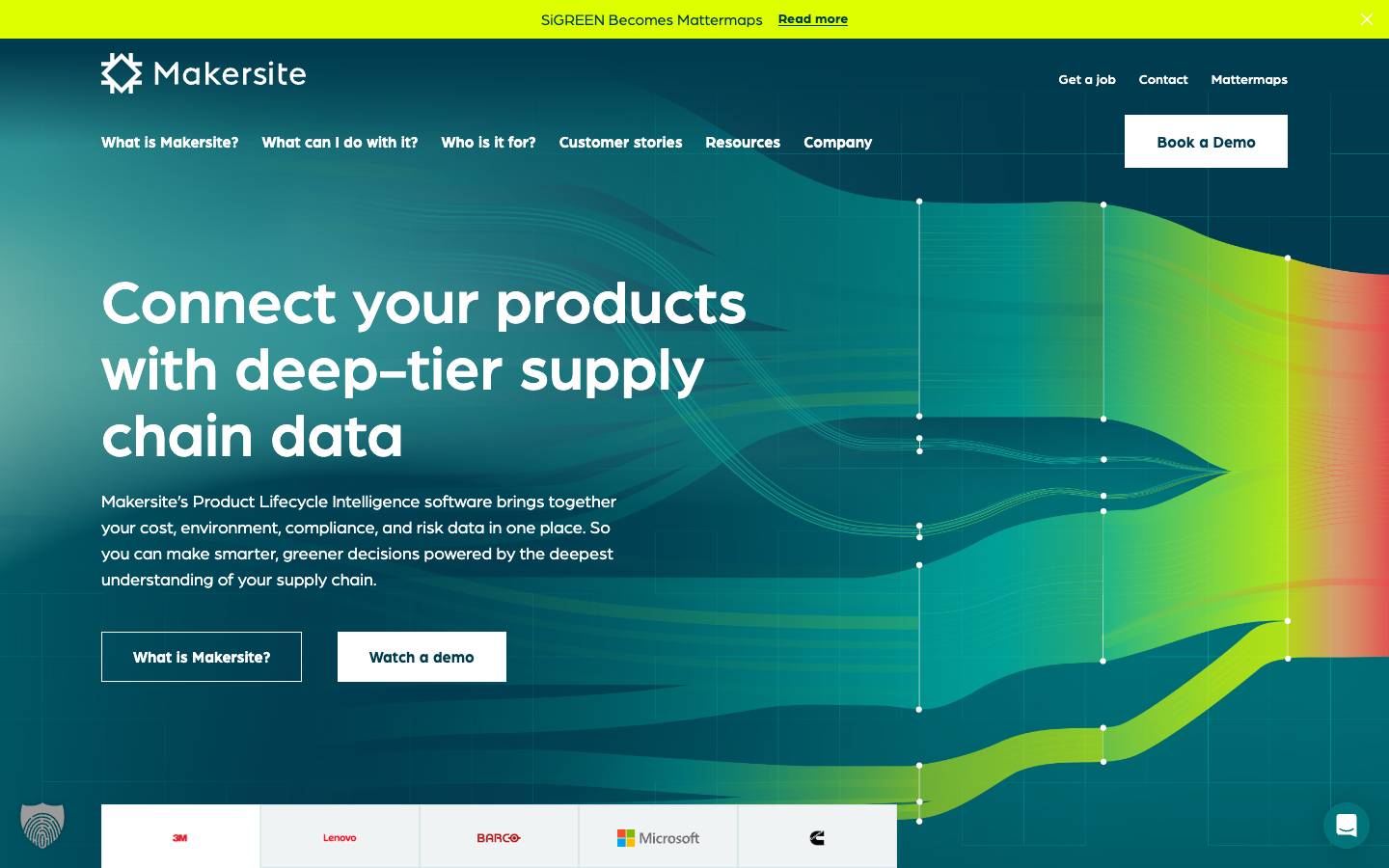 Makersite's homepage, as read on Oct 6, 2026