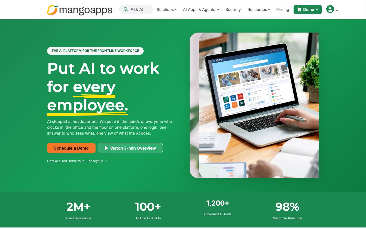 MangoApps's homepage, as read on Oct 2, 2026