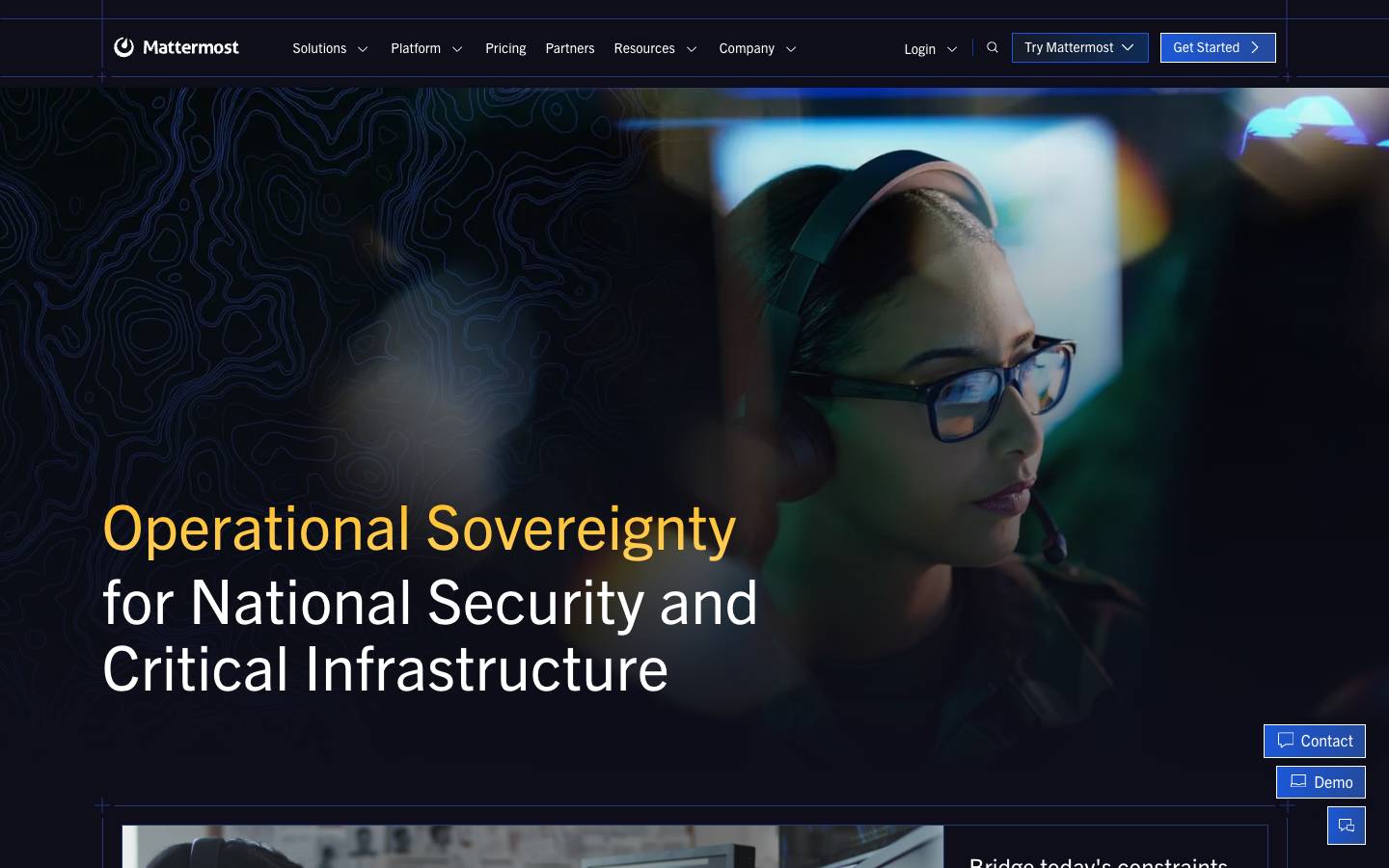 Mattermost's homepage, as read on Oct 6, 2026