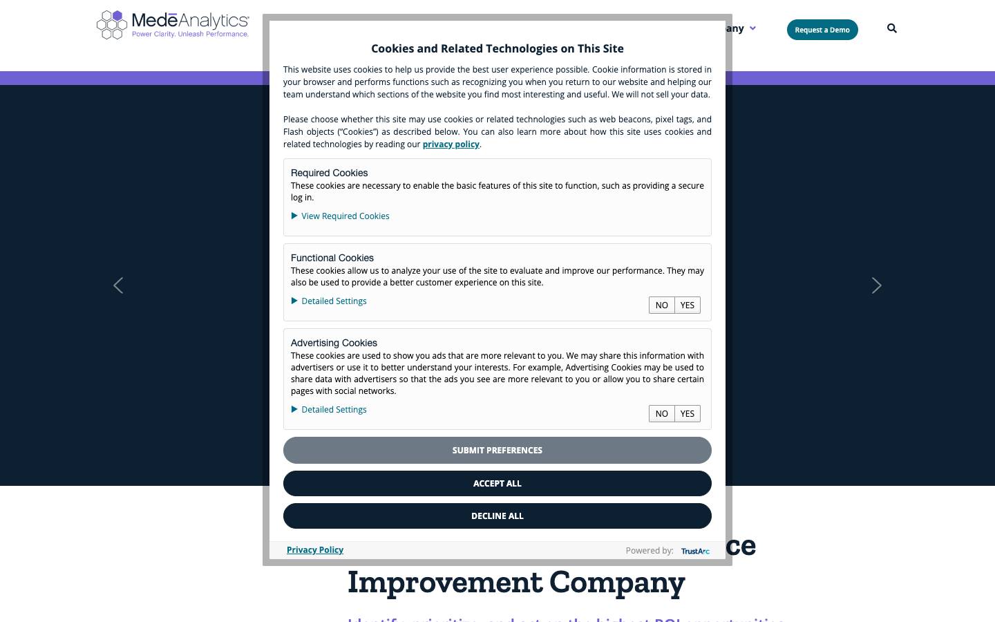 MedeAnalytics's homepage, as read on Oct 6, 2026