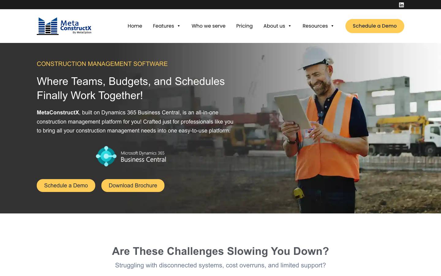MetaConstructX365's homepage, as read on Oct 2, 2026