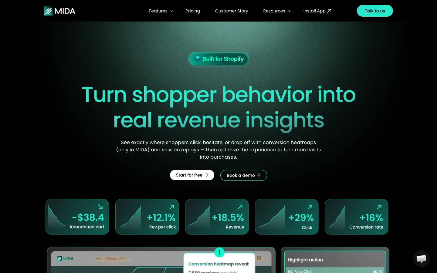 Mida App's homepage, as read on Oct 2, 2026