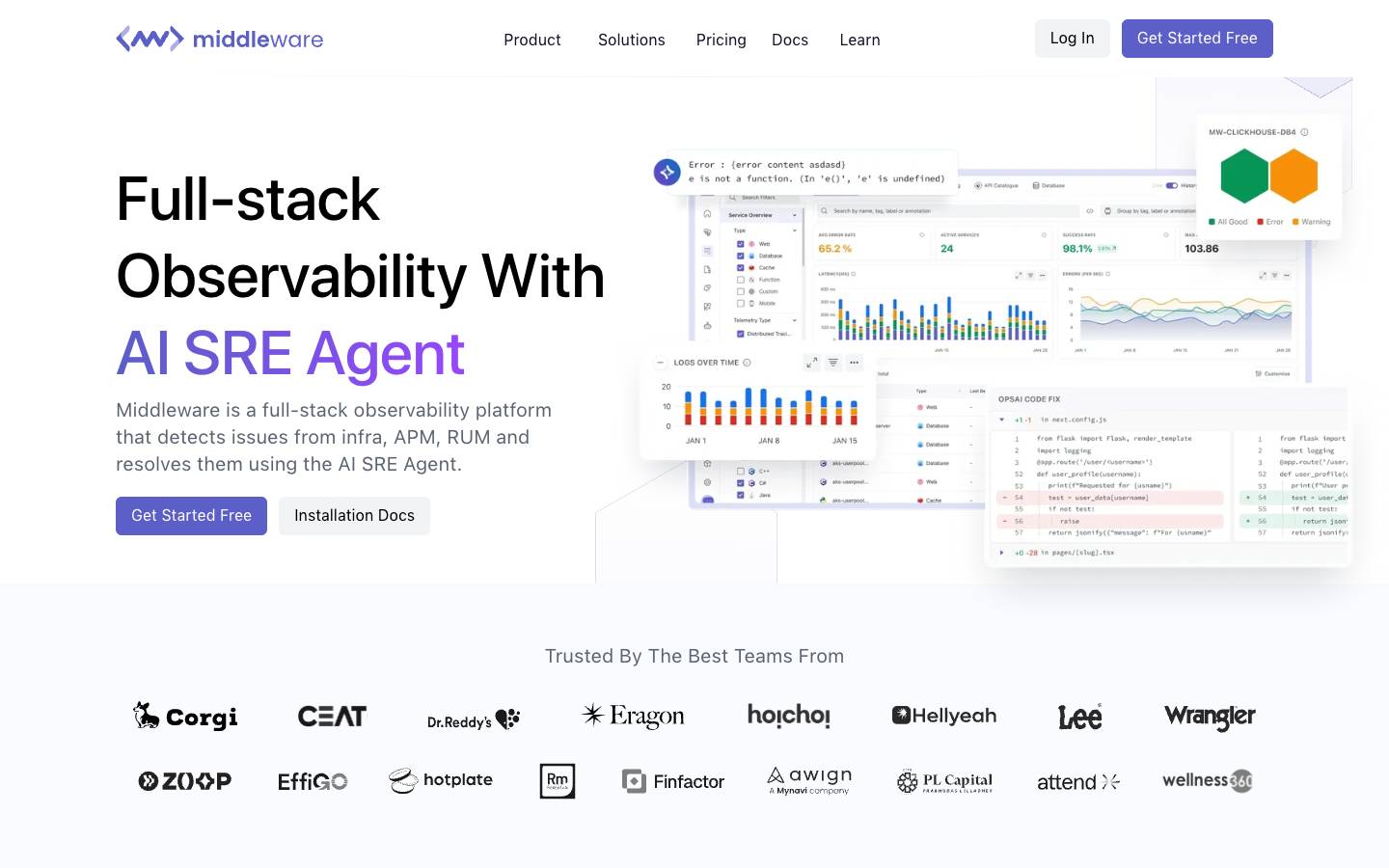 Middleware's homepage, as read on Oct 2, 2026
