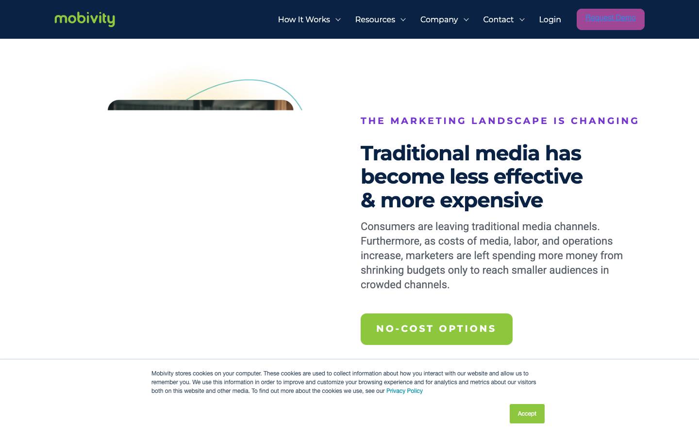 Mobivity's homepage, as read on Oct 2, 2026